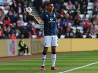 Luton Town's Cody Drameh takes a throw in during the Sky Bet Championship match between Sunderland and Luton Town at the Stadium Of Light, S...