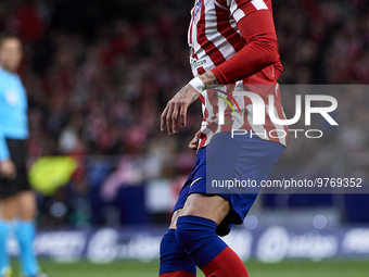 Jose Gimenez of Atletico de Madrid during a match between Atletico de Madrid v Valencia CF as part of LaLiga in Madrid, Spain, on March 18,...