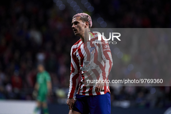 Antoine Griezmann of Atletico de Madrid during a match between Atletico de Madrid v Valencia CF as part of LaLiga in Madrid, Spain, on March...