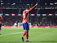 during a match between Atletico de Madrid v Valencia CF as part of LaLiga in Madrid, Spain, on March 18, 2022.  (