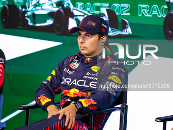 PEREZ Sergio (mex), Red Bull Racing RB19, portrait during the Formula 1 STC Saudi Arabian Grand Prix 2023, 2nd round of the 2023 Formula One...