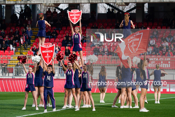 A show of cheerleaders during AC Monza against US Cremonese, Serie A, at U-Power Stadium in Monza on March, 18th 2023. 