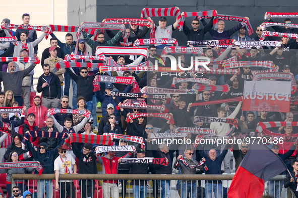 US Cremonese Fans during AC Monza against US Cremonese, Serie A, at U-Power Stadium in Monza on March, 18th 2023. 