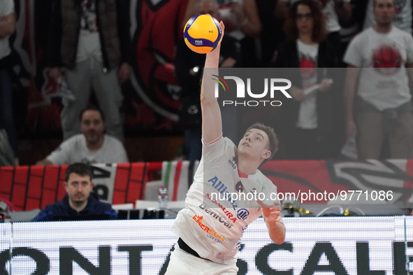 loser augustin n(n.8 allianz milano) during the Volleyball Italian Serie A Men Superleague Championship Play Off - Sir Safety Susa Perugia v...