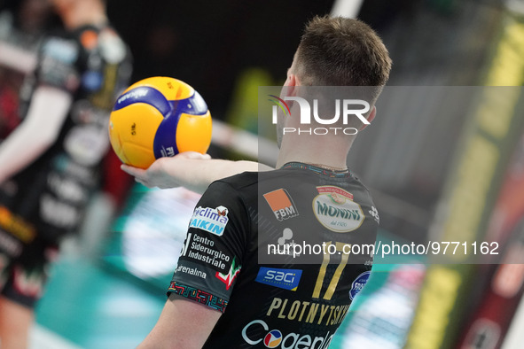 oleh plotnytskyi (n.17  sir safety susa perugia) during the Volleyball Italian Serie A Men Superleague Championship Play Off - Sir Safety Su...