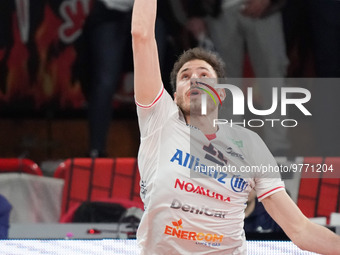 piano matteo (n.11 allianz milano) during the Volleyball Italian Serie A Men Superleague Championship Play Off - Sir Safety Susa Perugia vs...