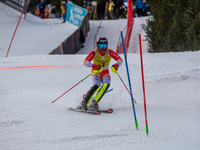 Loic MEILLARD of Switzerland in action during Audi FIS Alpine Ski World Cup 2023 Slalom Discipline Men's Downhill on March 19, 2023 in El Ta...