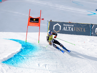 Alice ROBINSON of New Zeland in action during Audi FIS Alpine Ski World Cup 2023 Super L Discipline Women's Downhill on March 16, 2023 in El...