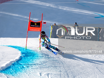 Ana BUCIK of Slovenia in action during Audi FIS Alpine Ski World Cup 2023 Super L Discipline Women's Downhill on March 16, 2023 in El Tarter...