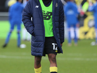 Harrogate Town's Sam Folarin during the Sky Bet League 2 match between Harrogate Town and Barrow at Wetherby Road, Harrogate on Saturday 18t...