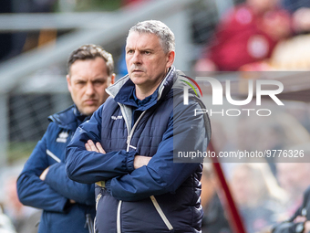 Hartlepool United manager John Askey during the Sky Bet League 2 match between Bradford City and Hartlepool United at the University of Brad...