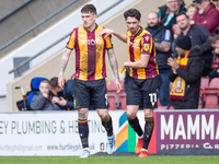 Andy Cook #9 of Bradford City celebrates his goal during the Sky Bet League 2 match between Bradford City and Hartlepool United at the Unive...