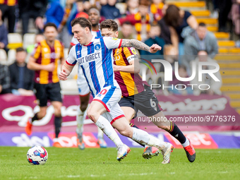Callum Cooke #10 of Hartlepool United in action during the Sky Bet League 2 match between Bradford City and Hartlepool United at the Univers...
