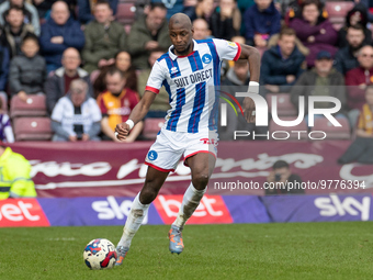 Mohamed Sylla #20 of Hartlepool United during the Sky Bet League 2 match between Bradford City and Hartlepool United at the University of Br...