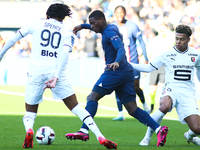Nuno Mendes of Paris Saint - Germain in action during the French Ligue 1 football match between Paris Saint-Germain (PSG) and Stade Rennais...