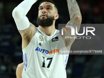 Vincent Poirier  of Real Madrid during the 2022/2023 ACB League match between Real Madrid and Cazoo Baskonia Vitoria Gasteiz at Wizink Cente...