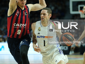 Fabien Causeur  of Real Madrid during the 2022/2023 ACB League match between Real Madrid and Cazoo Baskonia Vitoria Gasteiz at Wizink Center...