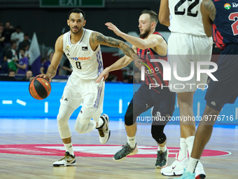 Adam Hanga  of Real Madrid during the 2022/2023 ACB League match between Real Madrid and Cazoo Baskonia Vitoria Gasteiz at Wizink Center on...