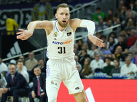 Dzanan Musa  of Real Madrid during the 2022/2023 ACB League match between Real Madrid and Cazoo Baskonia Vitoria Gasteiz at Wizink Center on...