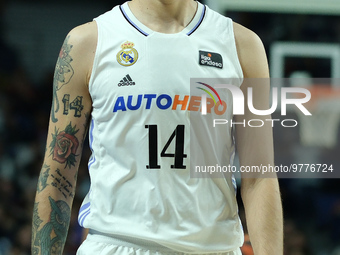 Gabriel Deck  of Real Madrid during the 2022/2023 ACB League match between Real Madrid and Cazoo Baskonia Vitoria Gasteiz at Wizink Center o...