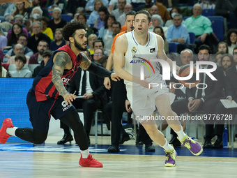 Fabien Causeur  of Real Madrid during the 2022/2023 ACB League match between Real Madrid and Cazoo Baskonia Vitoria Gasteiz at Wizink Center...