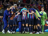 FC Barcelona celebrates with his teammates after winning during a match between FC Barcelona v Real Madrid as part of LaLiga in Barcelona, S...