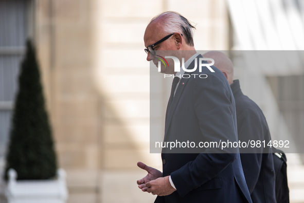President of the centre-right Horizon group, Eduard Philippe, former Prime Minister, walking in the courtyard of Elysee, in Paris, on March...