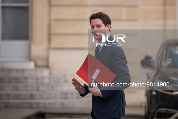 Deputy Minister of Ecological Transition Clement Baune arriving at the Elysee Palace for a working lunch, in Paris, on 27 March 2023. 
