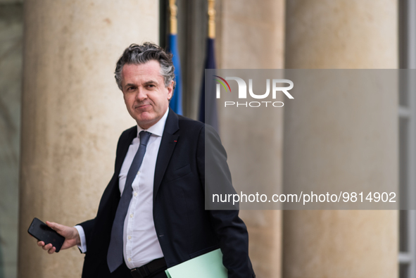 Minister of Ecological Transition Christophe Bechu arriving at the Elysee Palace for a working lunch, in Paris, on 27 March 2023. 