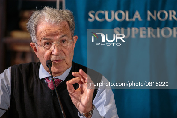Former Prime Minister Romano Prodi holds a lecture entitled, Italy in the global era: facing challenges in Europe, at the Scuola Normale Sup...
