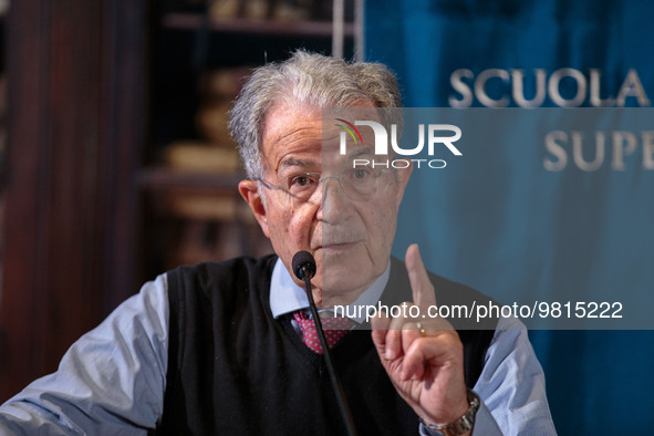 Former Prime Minister Romano Prodi holds a lecture entitled, Italy in the global era: facing challenges in Europe, at the Scuola Normale Sup...