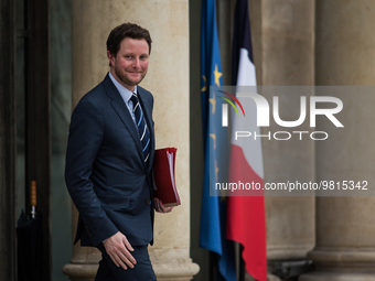 Deputy Minister of Ecological Transition Clement Baune leaving the Elysee Palace after a working lunch organized to discus the majority cris...