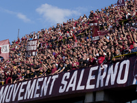 Supporters of US Salernitana during the Serie A match between US Salernitana and US Sassuolo at Stadio Arechi on April 22, 2023 in Salerno,...