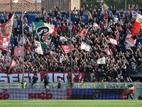 Fans of Bari during the Italian soccer Serie B match AC Pisa vs SSC Bari on April 23, 2023 at the Arena Garibaldi in Pisa, Italy (