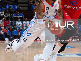 Adrian Banks (Nutribullet Treviso Basket) during the Italian Basketball Serie A Championship EA7 Emporio Armani Milano vs Nutribullet Trevis...