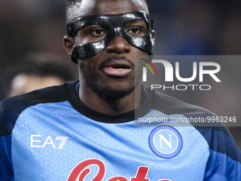 Napoli forward Victor Osimhen (9) looks on during the Serie A football match n.31 JUVENTUS - NAPOLI on April 23, 2023 at the Allianz Stadium...