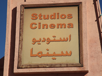Atlas Film Studios in the High Atlas Mountains in Ouarzazate, Morocco, Africa. The Atlas Film Studios is the biggest film studio in the worl...