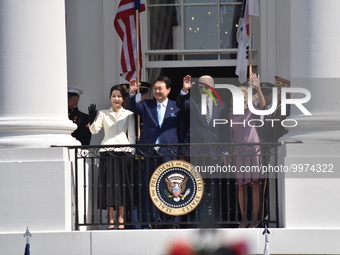 President of South Korea Yoon Suk-yeol, his wife, First Lady of the United States Jill Biden and President of the United States Joe Biden wa...