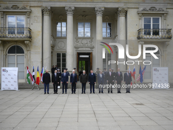 Ministers of defence of the Bucharest Nine group meet at the Palace on the Isle in Warsaw, Poland on 26 April, 2023. The Bucharest Nine is a...