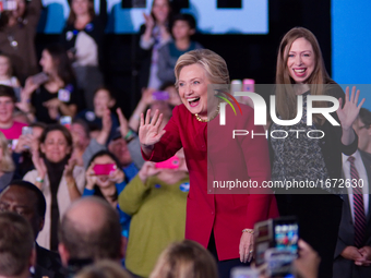 Hillary and Chelsea Clinton in Haverford