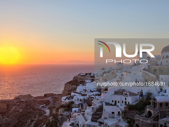 Villages on Santorini Island, Greece