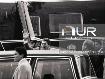 US President Ronald Reagan In Chicago