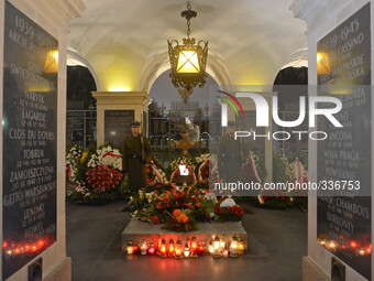 Warsaw Monuments at night