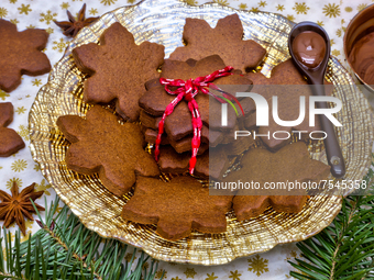 Chocolate Snowflake Christmas Cookies