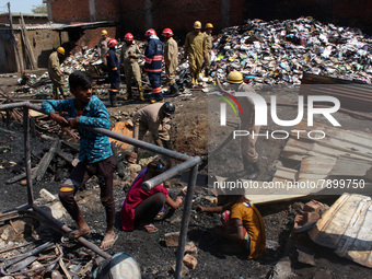 INDIA-FIRE-SLUM