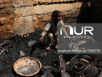 INDIA-FIRE-SLUM