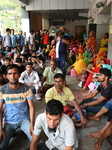 Garments Workers Protest For Their Due Salary And Reopen Factory In Dhaka.