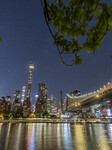 Night Skyline Of Manhattan From Roosevelt Island