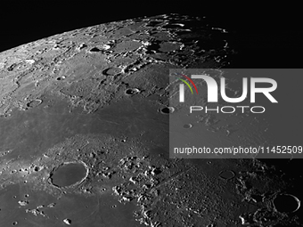 Waning Moon Through A Telescope