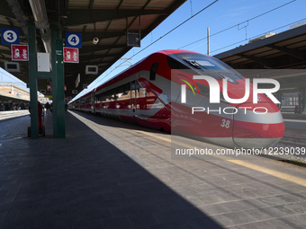Trenitalia Trains At Bari Central Station In Southern Italy